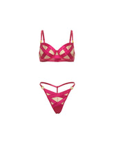 Load image into Gallery viewer, OH LA LA CHERI : RAELYNN STRAPPY MESH BRA SET