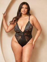 Load image into Gallery viewer, OH LA LA CHERI: Curvy Amaya Snake Lace Teddy