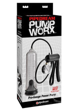 Load image into Gallery viewer, Pump Worx Pro-Gauge Power Penis Pump - Clear and Black