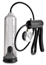 Load image into Gallery viewer, Pump Worx Pro-Gauge Power Penis Pump - Clear and Black
