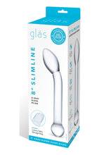 Load image into Gallery viewer, Glas Slimline G-Spot Glass Dildo 8in - Clear
