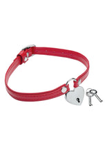 Load image into Gallery viewer, Master Series Heart Lock Choker with Keys - Red