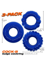 Load image into Gallery viewer, Oxballs Bonemaker Cock Ring Kit (3 pack) - Pool Blue
