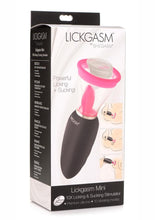 Load image into Gallery viewer, Inmi Lickgasm Mini 10X Licking & Sucking Rechargeable Silicone Clitoral Stimulator - Black/Pink