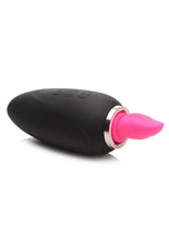 Load image into Gallery viewer, Inmi Lickgasm Mini 10X Licking & Sucking Rechargeable Silicone Clitoral Stimulator - Black/Pink