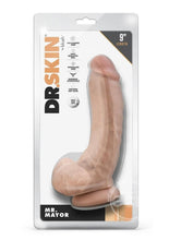 Load image into Gallery viewer, Dr. Skin Mr. Mayor Dildo with Balls and Suction Cup 9in - Vanilla