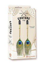 Load image into Gallery viewer, Couture Clip's Peacock Plume Nipple Clamp