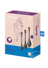 Load image into Gallery viewer, Satisfyer Yoni Power 2 Silicone Weighted Ben Wa Balls Set - Black
