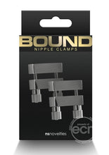Load image into Gallery viewer, Bound Nipple Clamps V1 - Gunmetal Gray
