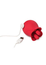 Load image into Gallery viewer, Bloomgasm : The Rose Fondle - 10x Silicone Rechargeable Massaging Rose Clit Stimulator