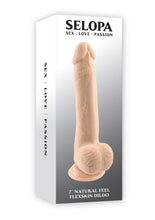 Load image into Gallery viewer, Selopa Natural Feel Flexskin Dildo 7in (in Chocolate & Vanilla)