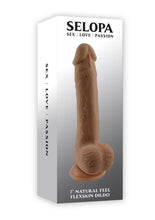 Load image into Gallery viewer, Selopa Natural Feel Flexskin Dildo 7in (in Chocolate & Vanilla)