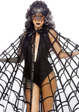 Load image into Gallery viewer, Velvet Flocked Cape With Satin Tie