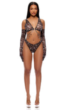 Load image into Gallery viewer, FORPLAY: Sheer Charm Mesh and Chains Bra and Gloves Lingerie Set - Black