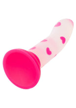 Load image into Gallery viewer, Glow Stick Heart Silicone Glow in the Dark Dildo with Suction Base - Pink