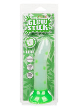 Load image into Gallery viewer, Glow Stick Leaf Silicone Glow in the Dark Dildo with Suction Base - Green