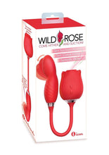Load image into Gallery viewer, Wild Rose Come Hither Rechargeable Silicone Dual Stimulator with Clitoral Suction