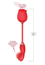 Load image into Gallery viewer, Wild Rose Come Hither Rechargeable Silicone Dual Stimulator with Clitoral Suction