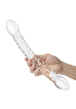 Load image into Gallery viewer, Glas Girthy 12” Double Trouble Glass Dildo - Clear