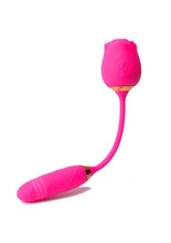 Load image into Gallery viewer, Pink Pussycat Vibrating Thrusting Rechargeable Silicone Rose with Remote - Pink