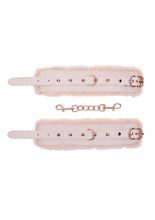 Load image into Gallery viewer, Sex & Mischief Peaches ‘n CreaMe Fur Handcuffs - Ivory/Rose Gold