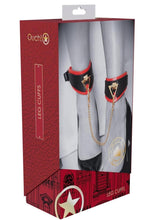 Load image into Gallery viewer, Ouch! Milan Collection Leg Cuffs - Black/Red