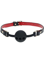 Load image into Gallery viewer, Ouch! Milan Collection Silicone Ball Gag - Black/Red
