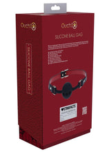Load image into Gallery viewer, Ouch! Milan Collection Silicone Ball Gag - Black/Red
