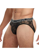 Load image into Gallery viewer, Banana Cabana Lace Nights Open Back Brief
