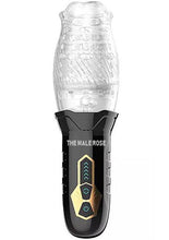 Load image into Gallery viewer, The Male Rose: Gawk Gawk 3000 Rechargeable Rotating Masturbator - Black/Clear