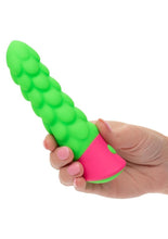 Load image into Gallery viewer, Rave Ripple Rechargeable Silicone Vibrator - Green/Pink