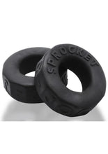 Load image into Gallery viewer, Oxballs : Atomic Jock Sprocket Super Stretchy Cock Ring Night Edition - Black