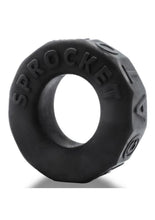 Load image into Gallery viewer, Oxballs : Atomic Jock Sprocket Super Stretchy Cock Ring Night Edition - Black