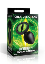 Load image into Gallery viewer, Creature Cocks Green Eye Silicone Butt Plug - Black/Green - available in 3 sizes