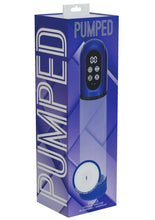 Load image into Gallery viewer, Pumped : Engage 6 Function Automatic Rechargeable Penis Pump - Metallic Blue