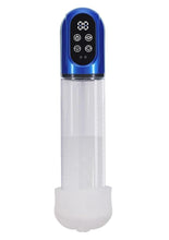 Load image into Gallery viewer, Pumped : Engage 6 Function Automatic Rechargeable Penis Pump - Metallic Blue