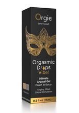 Load image into Gallery viewer, Orgie Orgasmic Drops Vibe! - Tingling Clitoral Arousal Serum .5ml (Peach in Syrup) Pleasure Enhancer