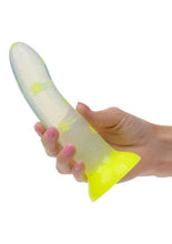 Load image into Gallery viewer, Glow Stick Star Silicone Glow-In-The-Dark Dildo - Yellow