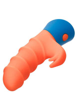 Load image into Gallery viewer, Rave Tickler Rechargeable Silicone Rabbit Vibrator - Orange/Blue