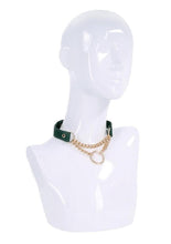 Load image into Gallery viewer, Sex & Mischief Indica Day Collar - Green/Gold