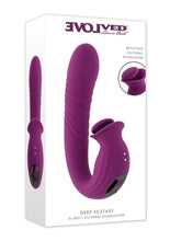 Load image into Gallery viewer, Evolved : Deep Ecstasy - Silicone Ribbed Thrusting Rabbit Vibrator with Clitoral Stimulator