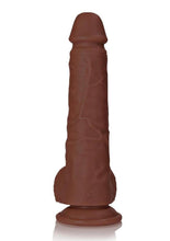 Load image into Gallery viewer, RealRock Realistic Skin Straight Realistic Dildo with Balls and Suction Cup 9in - Chocolate