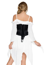 Load image into Gallery viewer, LEG AVENUE : Steel Boned Satin Waist Cincher (in Black or Red)