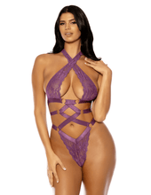 Load image into Gallery viewer, Oh La La Cheri: Camille Halter Lace &amp; Strap Teddy [3 available colours]
