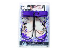 Load image into Gallery viewer, SPARTACUS : Purple Leather Collar with Broad Tip Clamps