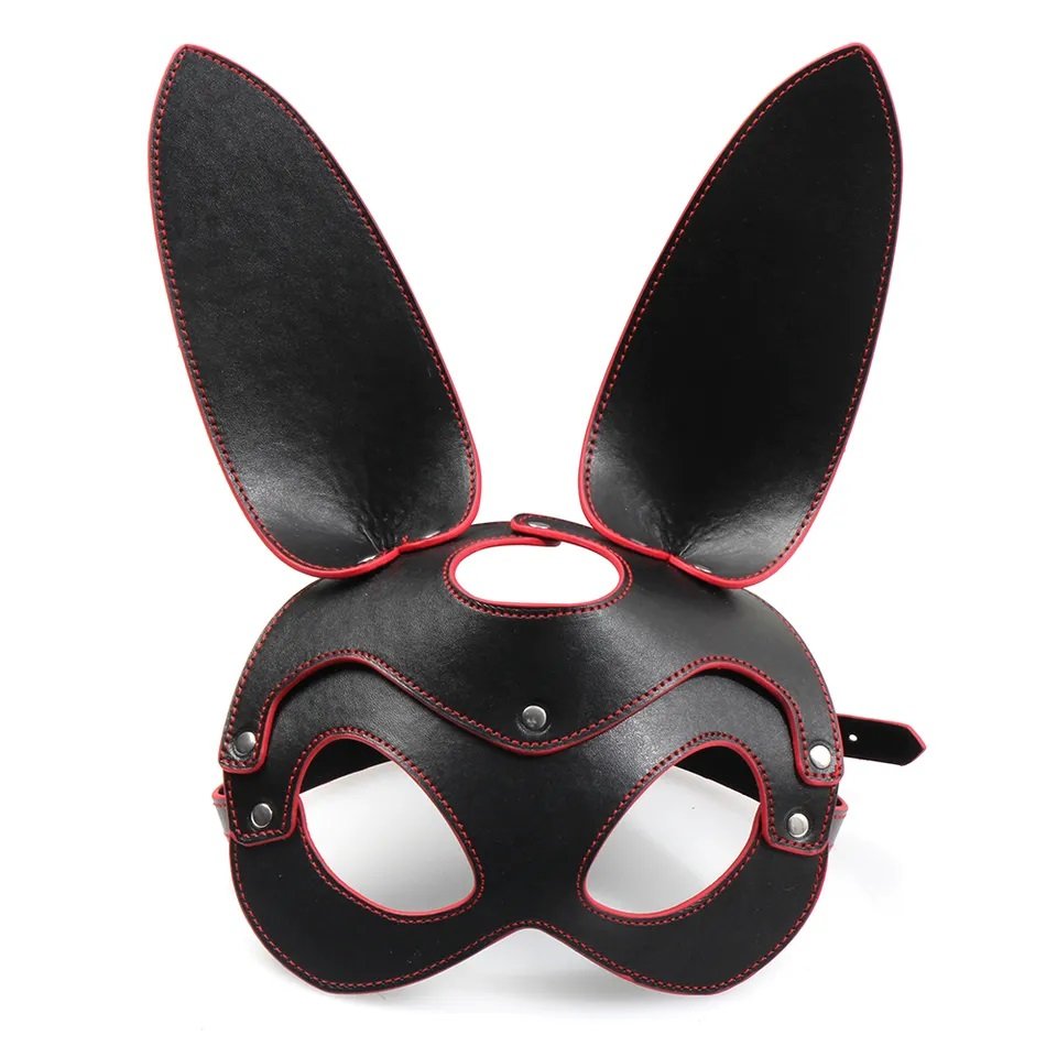 TOUCH OF FUR: Bunny Mask - Black