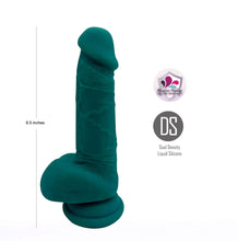 Load image into Gallery viewer, MAIA : DECLAN GREEN Dual Density Liquid Silicone 6.5 Inch Suction Cup Dong