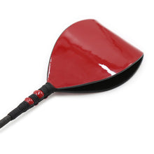 Load image into Gallery viewer, PLE SUR: Crop - 21&quot; PU Dark Red Leather wide Tip Riding Crop
