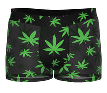 Load image into Gallery viewer, MALE POWER: Hazy Dayz Pot Leaf - Pouch Short

