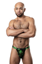 Load image into Gallery viewer, MALE POWER: Hazy Dayz Pot Leaf - Micro Thong
